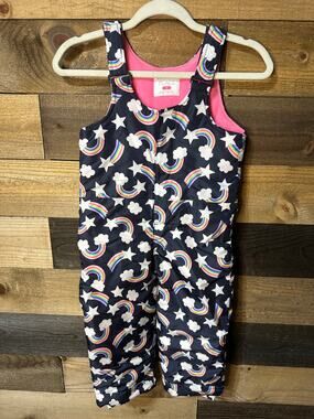 THE CHILDREN’S PLACE Girls’ Rainbow Insulated Snow Ski Bib Overalls Size 4T EUC
